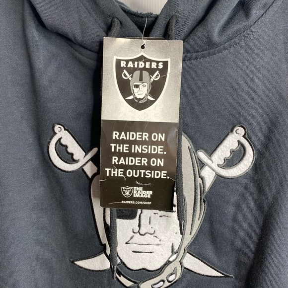 NEW OAKLAND RAIDERS PIRATE TECH FLEECE HOODIE - Picture 5 of 6